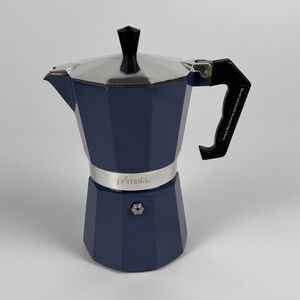Primula Aluminum Espresso Maker 6 Cup - Italian & Cuban Style Coffee Blue